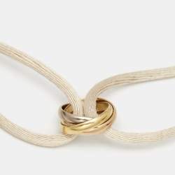 Pre Owned Cartier Trinity 18k Three Tone Gold Cord Bracelet