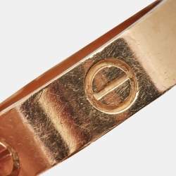 Pre Owned Cartier Love 18k Rose Gold Band Ring Size 59