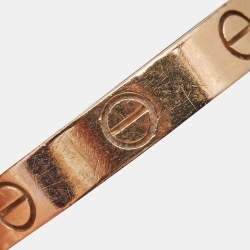 Pre Owned Cartier Love 18k Rose Gold Wedding Band Ring Size 60