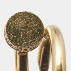 Pre Owned Cartier Juste Un Clou Diamonds 18k Yellow Gold Ring Size 54