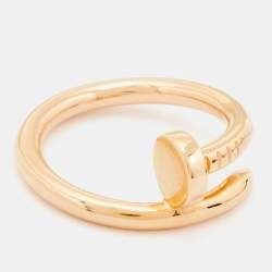 Pre Owned Cartier Juste Un Clou 18k Rose Gold Ring Size 56
