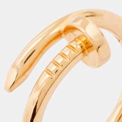 Pre Owned Cartier Juste Un Clou 18k Rose Gold Ring Size 56