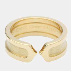 Pre Owned Cartier C De Cartier Vintage 18K Yellow Gold Ring EU 50