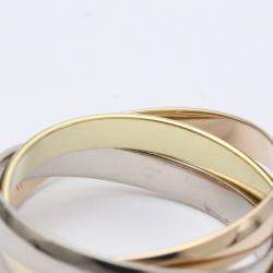 Pre Owned Cartier Trinity 18K Yellow Rose and White Gold Ring EU 51