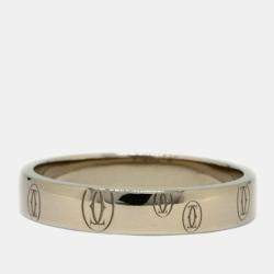 Pre Owned Cartier Happy Birthday 18K White Gold Ring EU 61