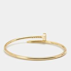 Pre Owned Cartier Juste Un Clou 18k Yellow Gold Small Model Bracelet 15