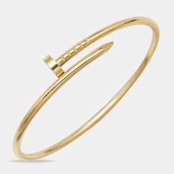 Pre Owned Cartier Juste Un Clou 18k Yellow Gold Small Model Bracelet 15