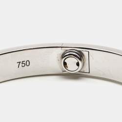 Pre Owned Cartier Love 4 Diamonds 18k White Gold Bracelet 16