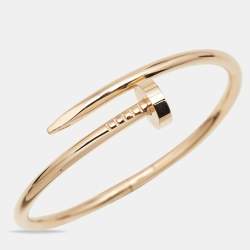 Pre Owned Cartier Juste Un Clou 18k Rose Gold Bracelet 16