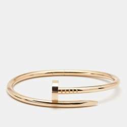 Pre Owned Cartier Juste Un Clou 18k Rose Gold Bracelet 16