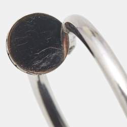 Pre Owned Cartier Juste Un Clou Diamonds 18k White Gold Bracelet 17