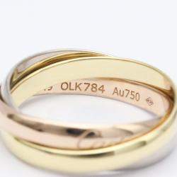 Pre Owned Cartier Trinity Small 18K Yellow Rose and White Gold Ring EU 49