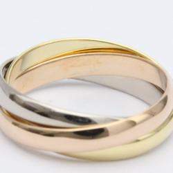 Pre Owned Cartier Trinity Small 18K Yellow Rose and White Gold Ring EU 49