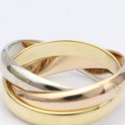 Pre Owned Cartier Trinity 18K Yellow Rose and White Gold Ring EU 51