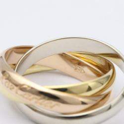 Pre Owned Cartier Trinity 18K Yellow Rose and White Gold Ring EU 51