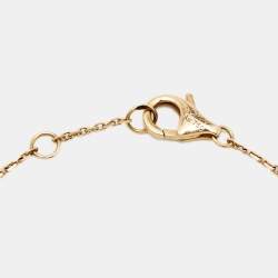 Pre Owned Cartier Amulette De Cartier Malachite Diamond 18k Rose Gold XS Model Bracelet