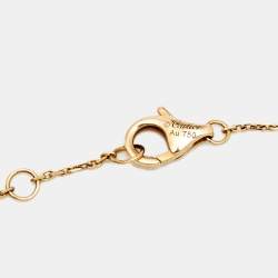 Pre Owned Cartier Amulette De Cartier Malachite Diamond 18k Rose Gold XS Model Bracelet