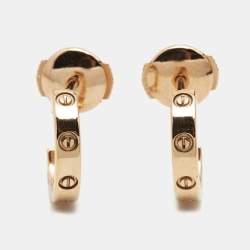 Pre Owned Cartier Love 18k Rose Gold Earrings