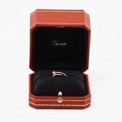 Pre Owned Cartier Juste Un Clou 18k Rose Gold Small Model Ring Size 52