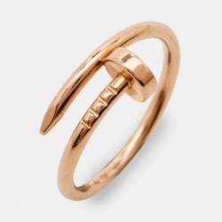 Pre Owned Cartier Juste Un Clou 18k Rose Gold Small Model Ring Size 52