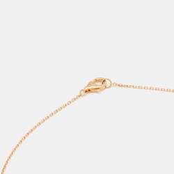 Cartier Amulette De Cartier Pink Opal Diamond 18k Rose Gold XS Motif Necklace