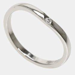 Pre Owned Cartier Ballerine Platinum Diamond Ring EU 55