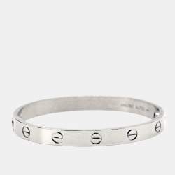 Pre Owned Cartier Love 18k White Gold Bracelet 16