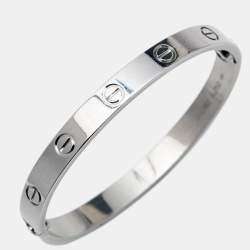 Pre Owned Cartier Love 18k White Gold Bracelet 16