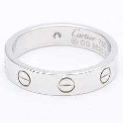 مملوكة مسبقًا Cartier Love 18K White Gold Diamond Ring EU 51