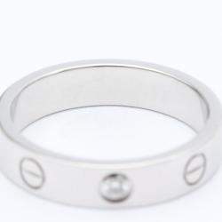 مملوكة مسبقًا Cartier Love 18K White Gold Diamond Ring EU 51