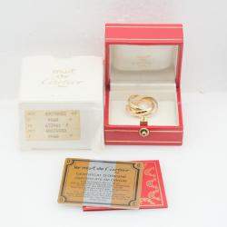 Pre Owned Cartier Les Must de Cartier 18K Yellow Rose and White Gold Ring EU 49