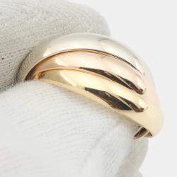 Pre Owned Cartier Les Must de Cartier 18K Yellow Rose and White Gold Ring EU 49