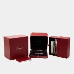 Pre Owned Cartier Love Diamonds 18k Yellow Gold Small Model Bracelet 17