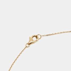 Pre Owned Cartier Amulette De Cartier Mother of Pearl Diamond 18k Yellow Gold XS Model Necklace