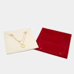 Pre Owned Cartier Love 3 Diamonds 18k Yellow Gold Necklace 