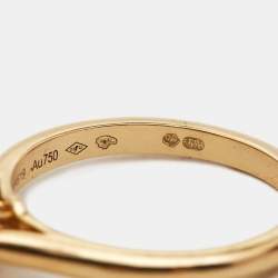 Pre Owned Cartier 1895 Diamond 18k Yellow Gold Solitare Ring Size 51