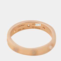 Pre Owned Cartier LOVE Wedding Ring Rose Gold with 8 Diamonds Size 56