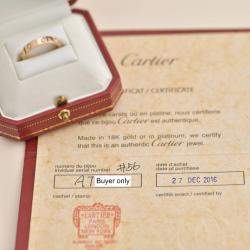 Pre Owned Cartier LOVE Wedding Ring Rose Gold with 8 Diamonds Size 56