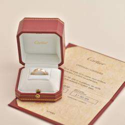 Pre Owned Cartier LOVE Wedding Ring Rose Gold with 8 Diamonds Size 56