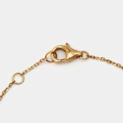 Pre Owned Cartier Amulette De Cartier Mother of Pearl Diamond 18k Yellow Gold XS Model Bracelet