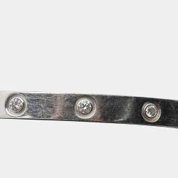 Pre Owned سوار كارتييه لوف ذهب أبيض عيار 18 و 10 ألماس مقاس 17