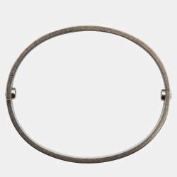 Pre Owned سوار كارتييه لوف ذهب أبيض عيار 18 و 10 ألماس مقاس 17