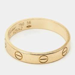 مملوكة مسبقًا Cartier Love 18k Yellow Gold Wedding Band Ring 56