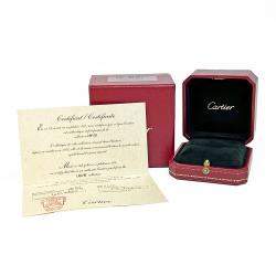 Pre Owned Cartier Love 18K White Gold Diamond Ring EU 56