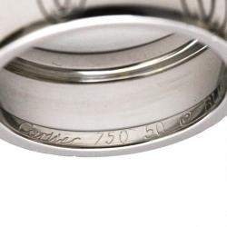 Pre Owned Cartier Happy Birthday 18K White Gold Ring EU 50