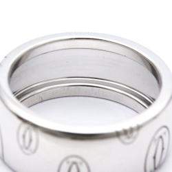 Pre Owned Cartier Happy Birthday 18K White Gold Ring EU 50
