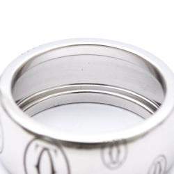 Pre Owned Cartier Happy Birthday 18K White Gold Ring EU 50