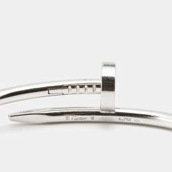 Pre Owned Cartier Juste Un Clou 18k White Gold Bracelet 18