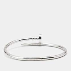 Pre Owned Cartier Juste Un Clou 18k White Gold Bracelet 18