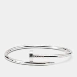 Pre Owned Cartier Juste Un Clou 18k White Gold Bracelet 18